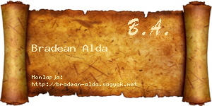 Bradean Alda névjegykártya